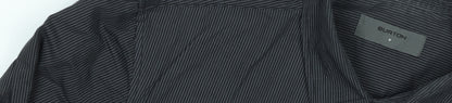 Burton Men's Black Striped Long Sleeve Button-Up Shirt Size M