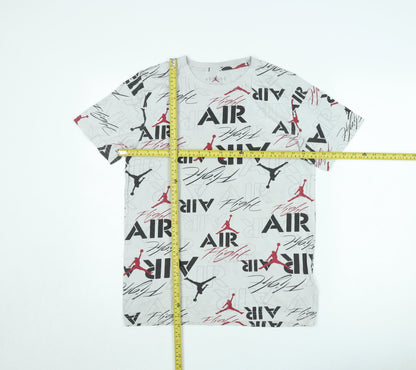 Jordan Teens White Graphic Print T-Shirt XL Sports Style