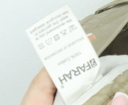 Farah Classic Men's Beige Chino Trousers 36W 30L Cotton Straight Fit