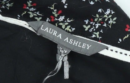 Laura Ashley Womens Black Bicycle Print Cotton Pencil Skirt Size 10