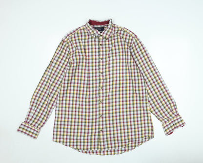 Charles Tyrwhitt Men's Multicoloured Check Long Sleeve Classic Fit Shirt M