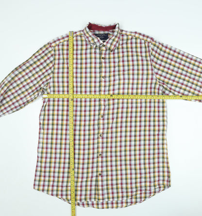 Charles Tyrwhitt Men's Multicoloured Check Long Sleeve Classic Fit Shirt M