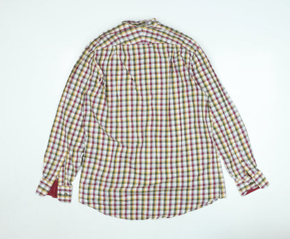 Charles Tyrwhitt Men's Multicoloured Check Long Sleeve Classic Fit Shirt M