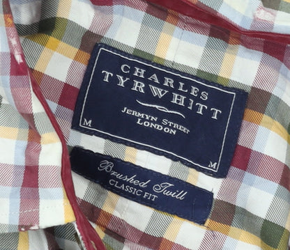 Charles Tyrwhitt Men's Multicoloured Check Long Sleeve Classic Fit Shirt M