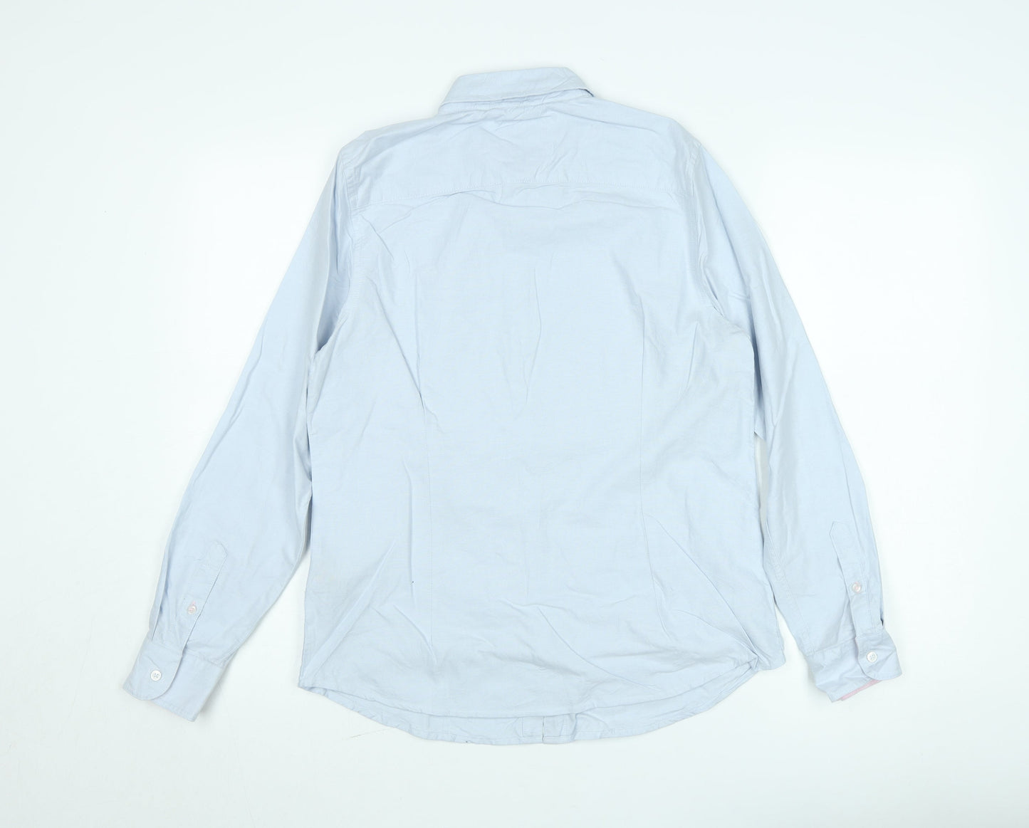 Crew Clothing Company Men's Blue Classic Fit Button-Up Shirt M