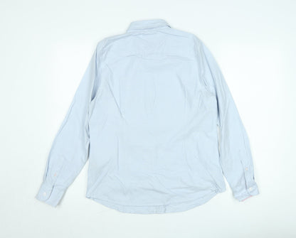 Crew Clothing Company Men's Blue Classic Fit Button-Up Shirt M
