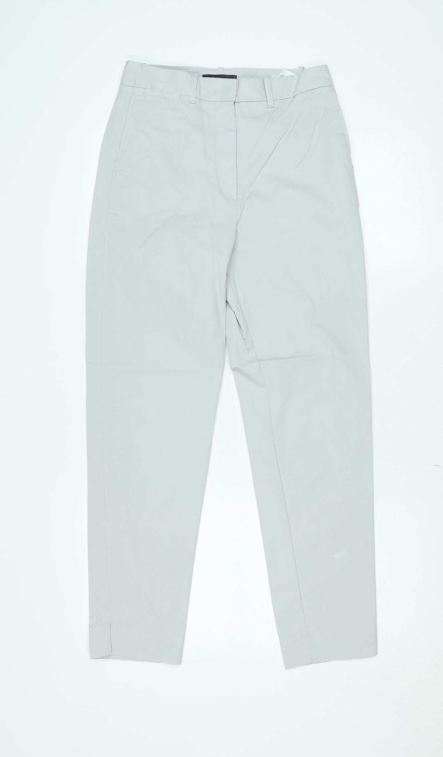 Marks and Spencer Men's Grey Regular Fit Chino Trousers Size 8