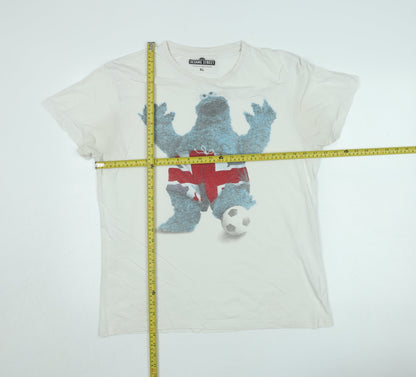 Sesame Street Women’s White Cookie Monster Graphic T-Shirt XL