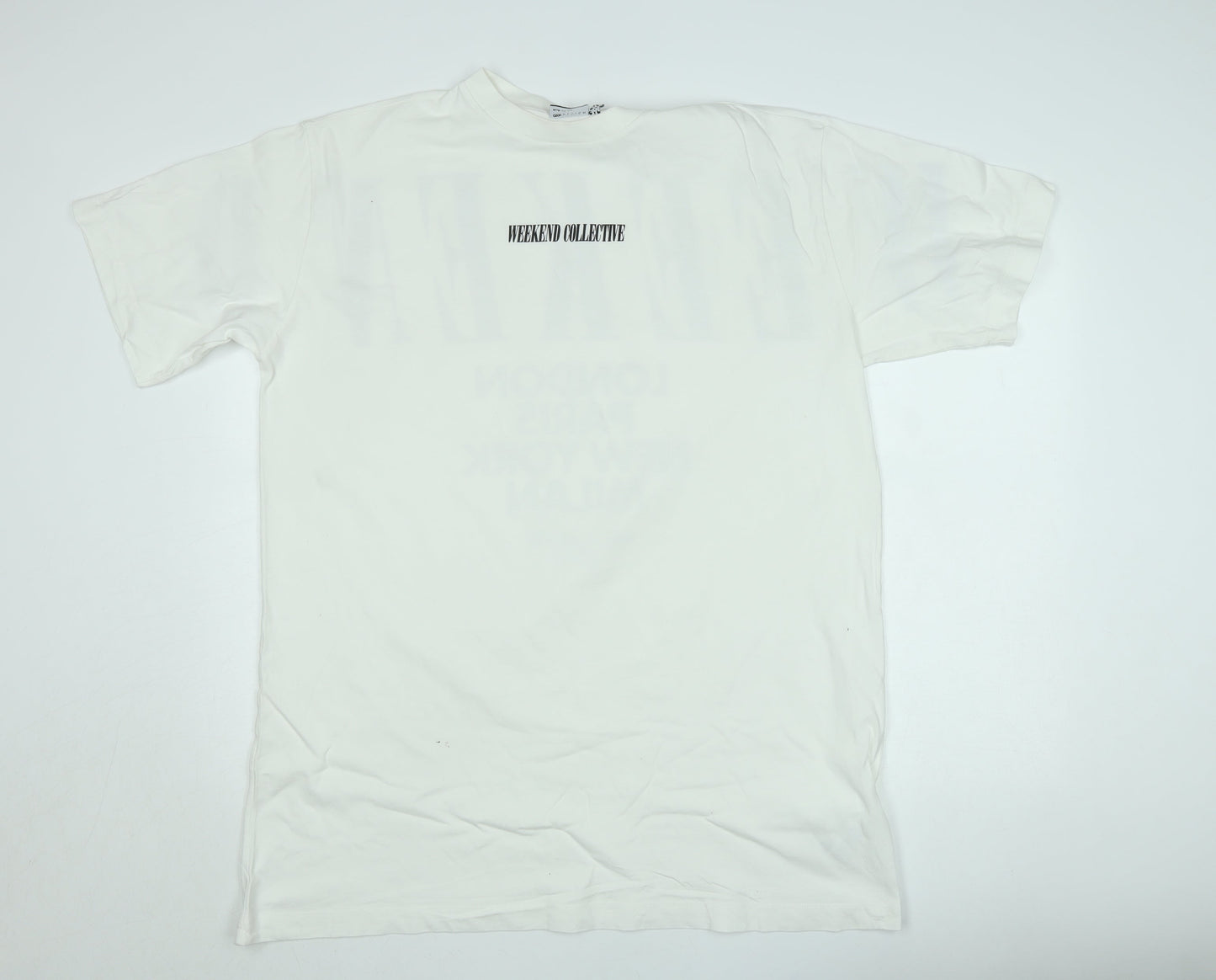 ASOS DESIGN Men's White Weekend Collective Graphic T-Shirt Size M
