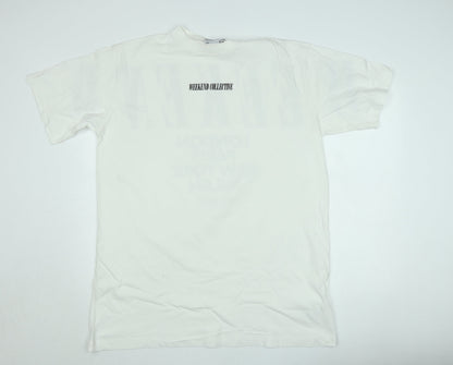 ASOS DESIGN Men's White Weekend Collective Graphic T-Shirt Size M