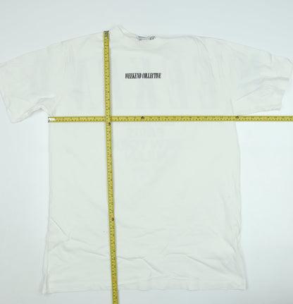 ASOS DESIGN Men's White Weekend Collective Graphic T-Shirt Size M