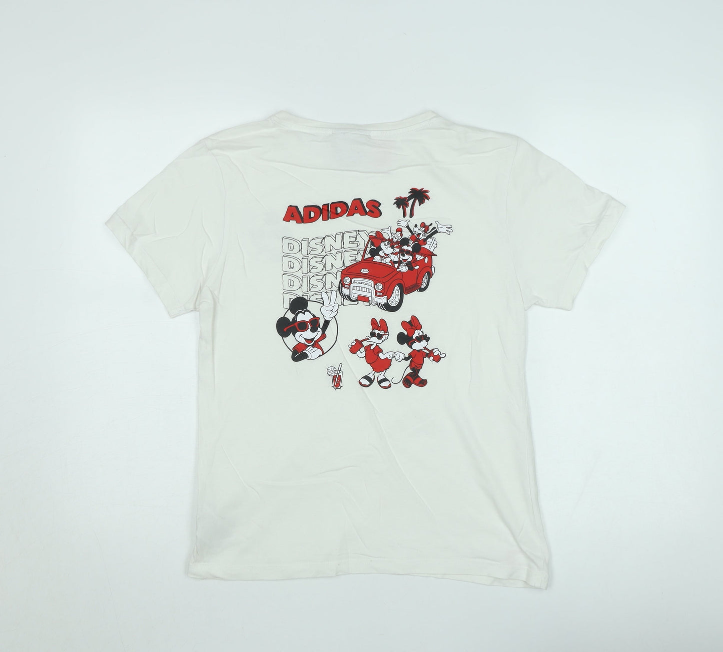 adidas Disney Teens White Cotton Graphic T-Shirt L