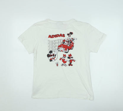 adidas Disney Teens White Cotton Graphic T-Shirt L