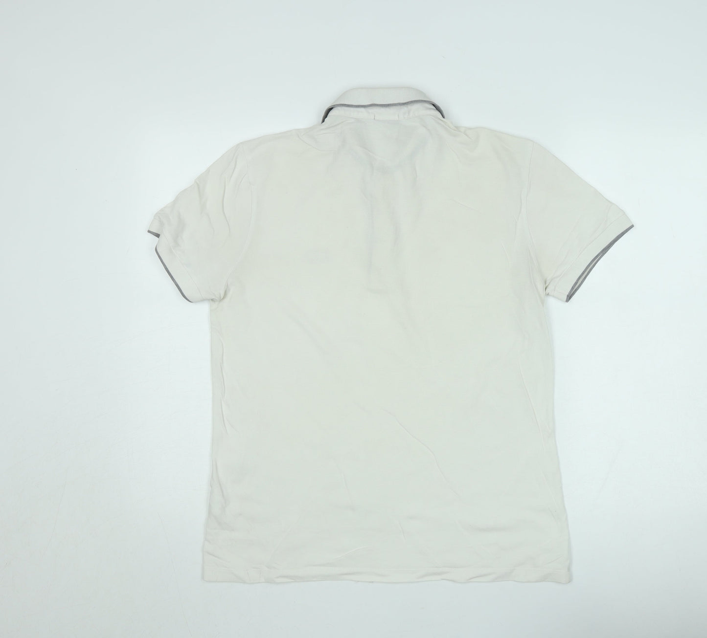 Hugo Boss Mens Ivory Pima Cotton Regular Fit Polo Shirt M