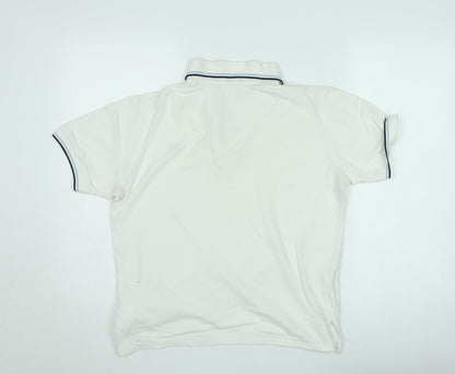 Fred Perry Men's White 36 Slim Fit Cotton Polo Shirt Made in England