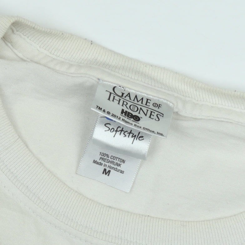 Game of Thrones Men's Beige Short Sleeve Stark T-Shirt Medium