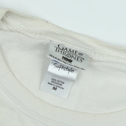 Game of Thrones Men's Beige Short Sleeve Stark T-Shirt Medium