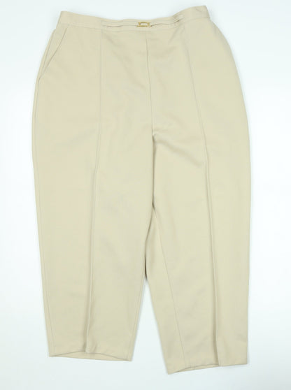 Marks and Spencer Women’s Beige Size 20 Tall Straight Trousers