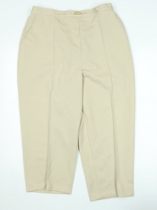 Marks and Spencer Women’s Beige Size 20 Tall Straight Trousers