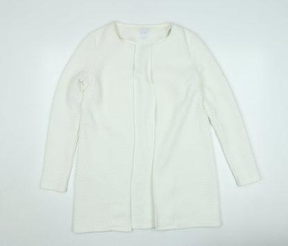 Vila Women Ivory Open Knit Long Sleeve Cardigan Size S