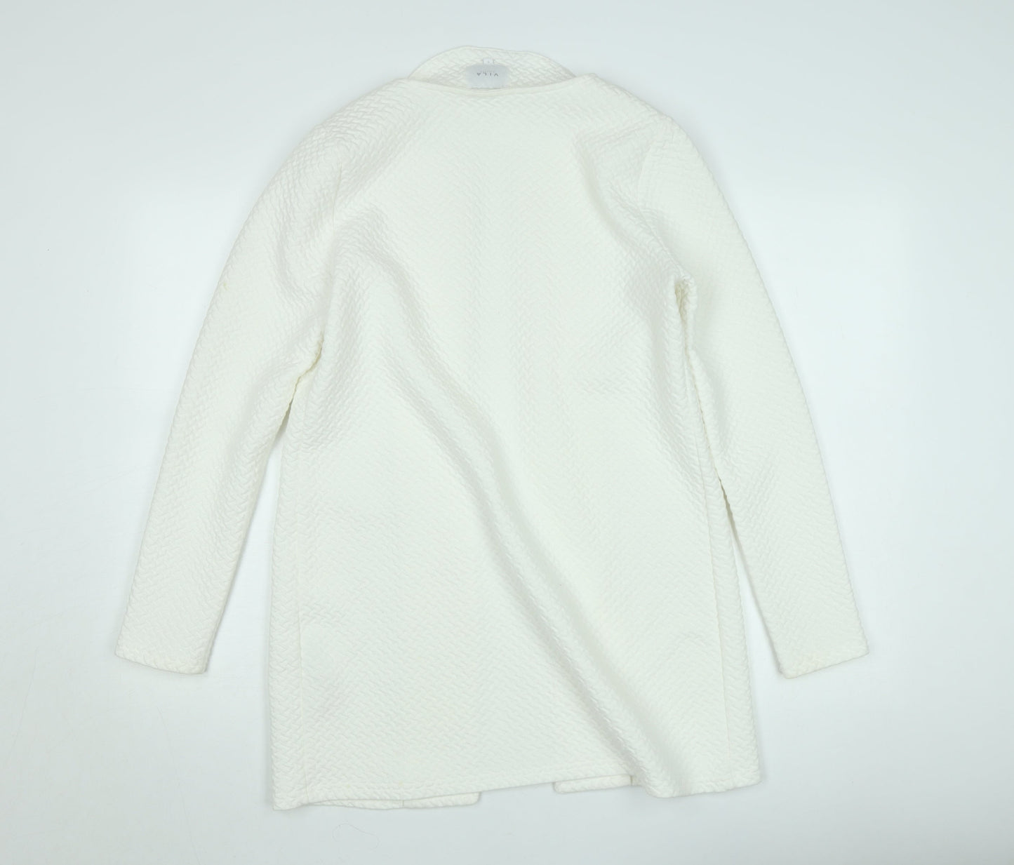 Vila Women Ivory Open Knit Long Sleeve Cardigan Size S