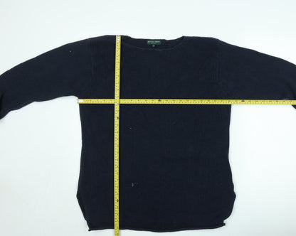 Racing Green Men's Blue Cotton Crew Neck Jumper Size L