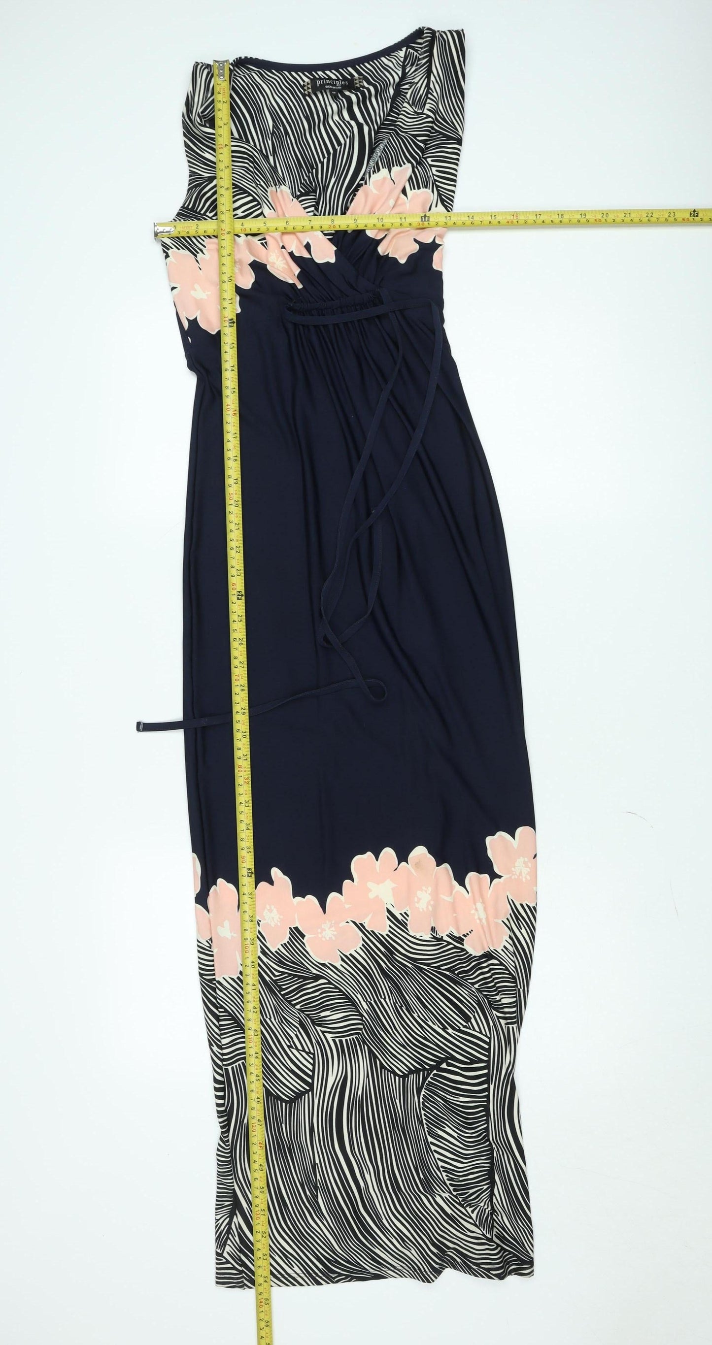 Principles by Ben de Lisi Women's Blue Floral Midi Sheath Dress Size 12