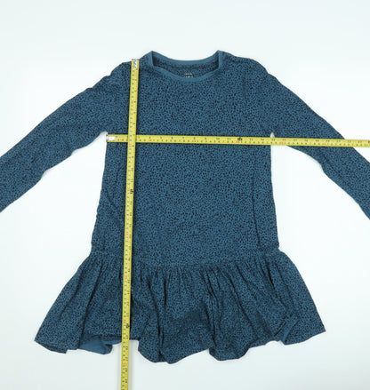 John Lewis & Partners Women Blue Animal Print Tunic Top Size 10