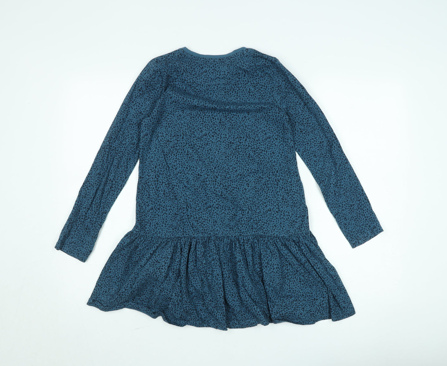 John Lewis & Partners Women Blue Animal Print Tunic Top Size 10