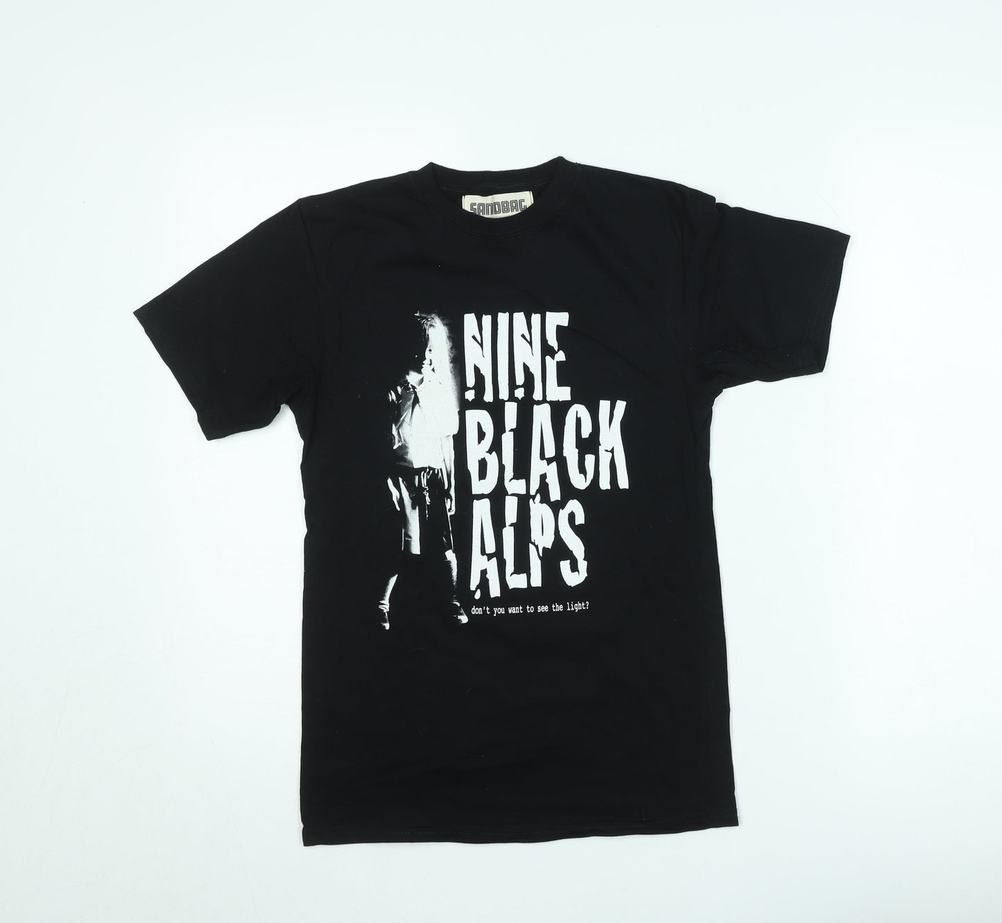 Sandbag Men’s Black Nine Black Alps Band Graphic T-Shirt XS Vintage