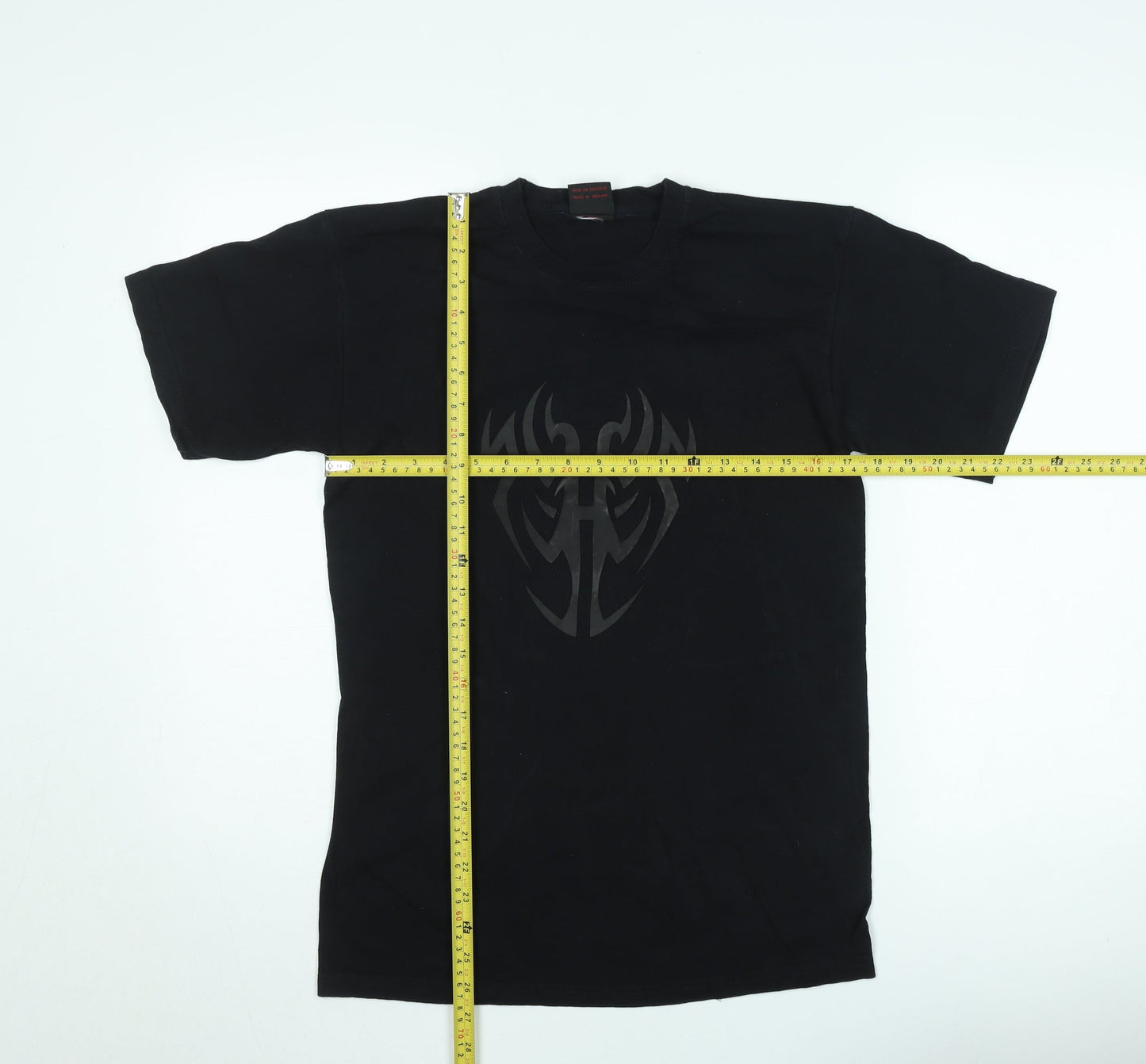 Omen Men's Black Tribal Graphic Short Sleeve T-Shirt Size M