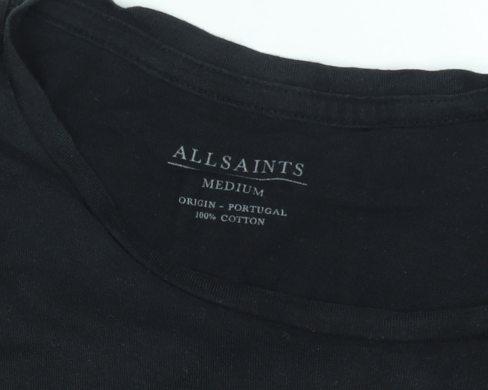 Mens UK Size M AllSaints Black  T-Shirt