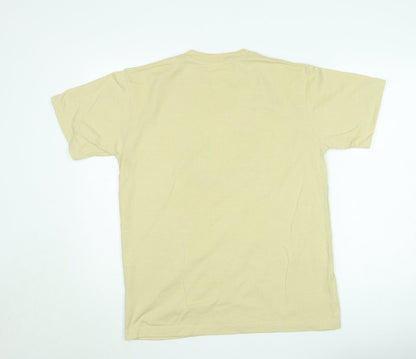 Smock Men's Beige XL Graphic Military Print Cotton T-Shirt