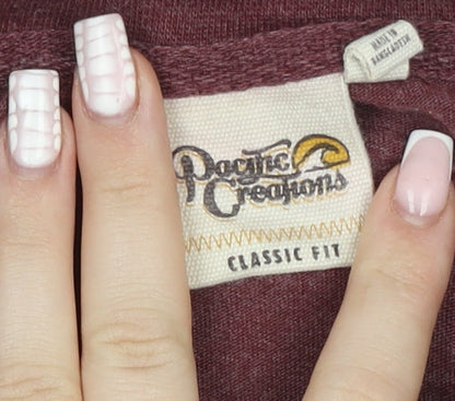 Pacific Creations Men's Red Classic Fit Australia Graphic T-Shirt Size M
