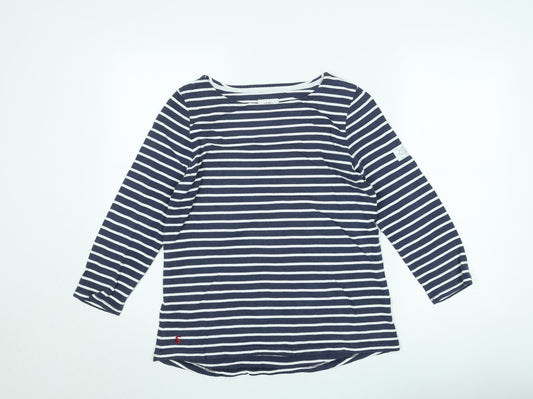 Womens UK Size 12 Joules Blue Basic T-Shirt