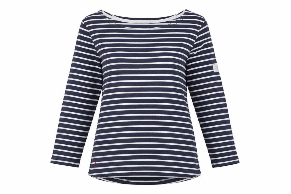 Womens UK Size 12 Joules Blue Basic T-Shirt