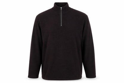 Front view of Red Herring men’s brown xl 1/2 zip mock neck knit sweatshirt