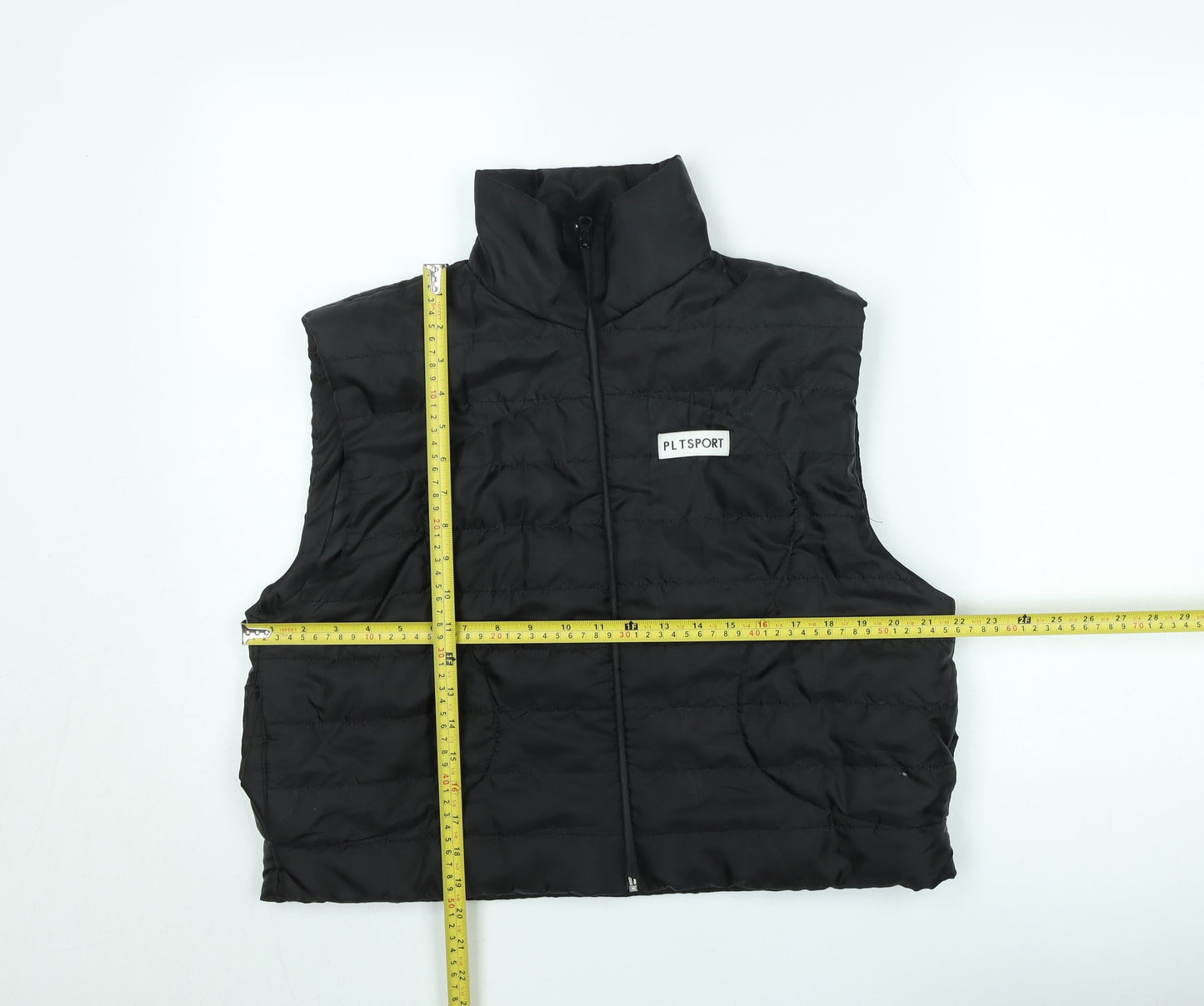 PrettyLittleThing Women’s Black Puffer Waistcoat XL Casual Zip Up