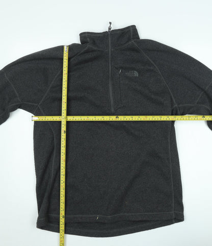 The North Face Men's Grey Fleece 1/4 Zip Pullover Sweatshirt M