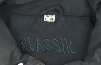 Klassik Womens Black Size 12 Hooded Parka Coat