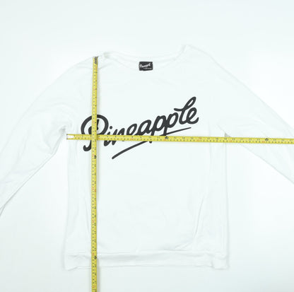 Pineapple by Debbie Moore White XS Pullover Sweatshirt Women