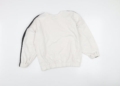 Henriette Steffensen Women White XS Logo Sleeve Pullover Sweatshirt