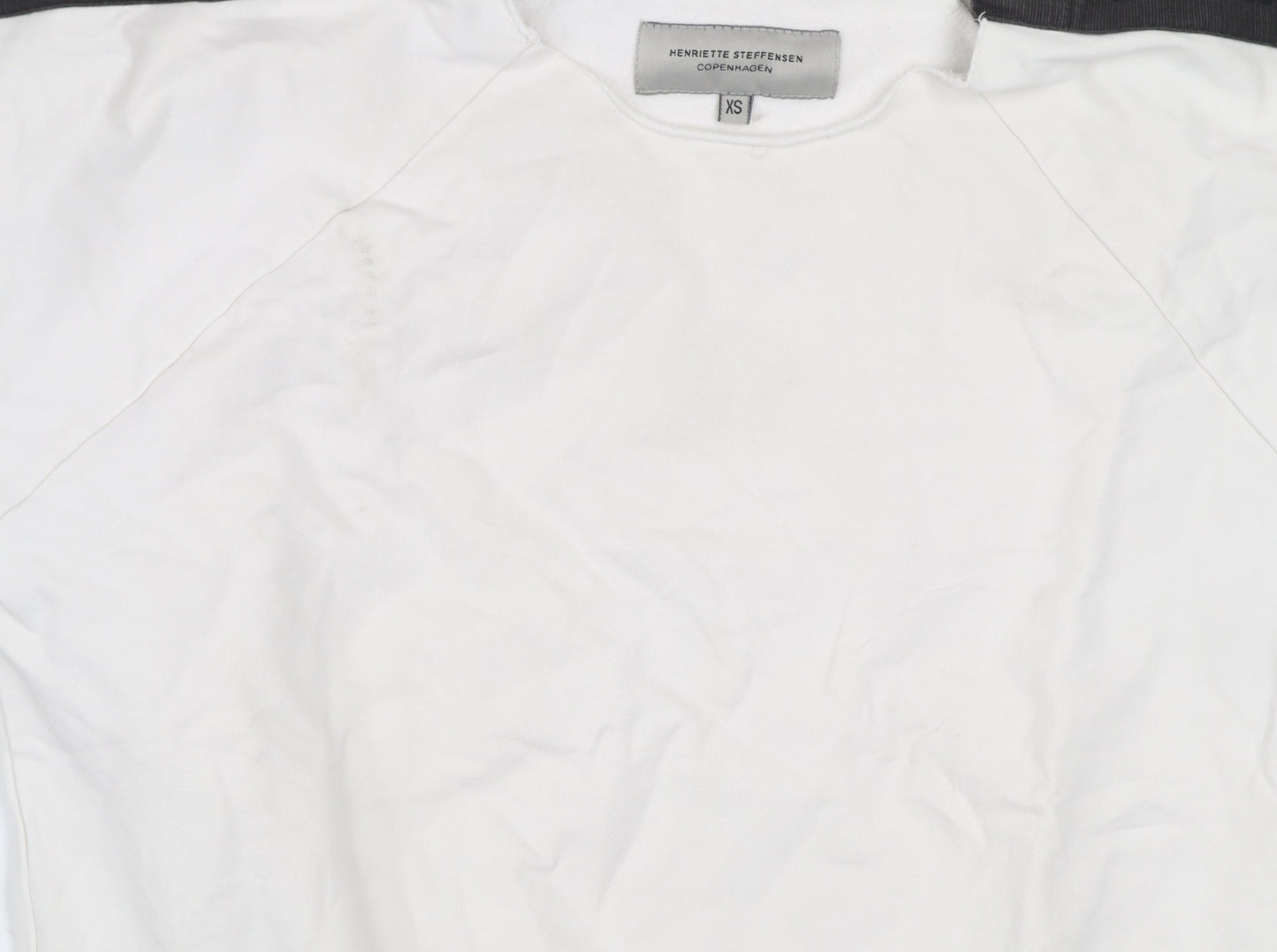 Henriette Steffensen Women White XS Logo Sleeve Pullover Sweatshirt