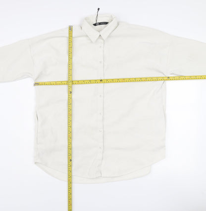 Zara Men’s White Long Sleeve Button-Up Shirt Size S Regular Fit