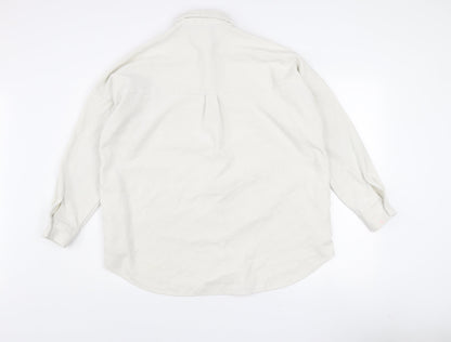 Zara Men’s White Long Sleeve Button-Up Shirt Size S Regular Fit