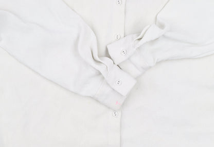Zara Men’s White Long Sleeve Button-Up Shirt Size S Regular Fit
