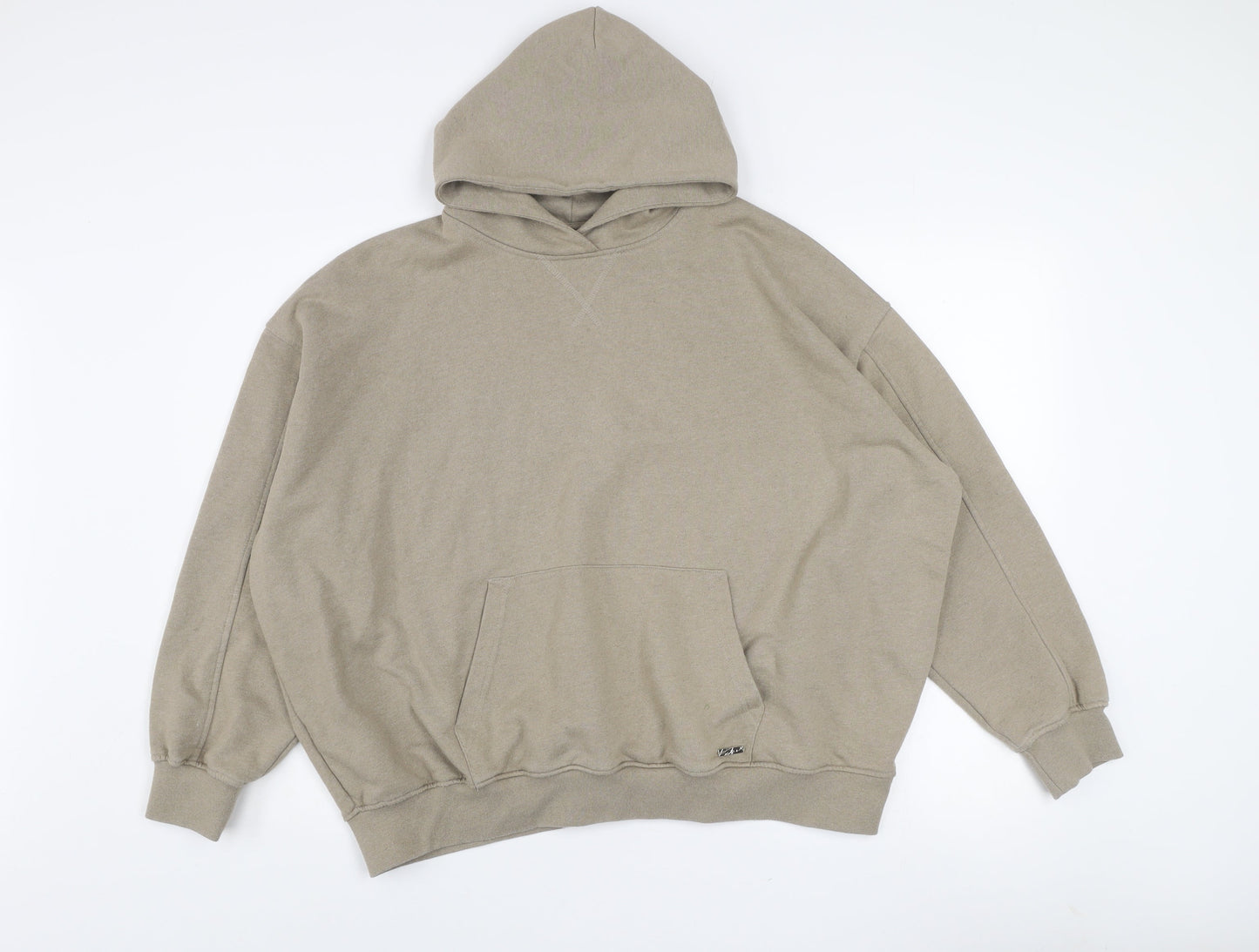The Couture Club Men's Beige XS Relaxed Pullover Hoodie