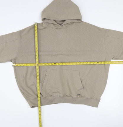The Couture Club Men's Beige XS Relaxed Pullover Hoodie