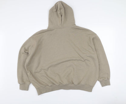 The Couture Club Men's Beige XS Relaxed Pullover Hoodie