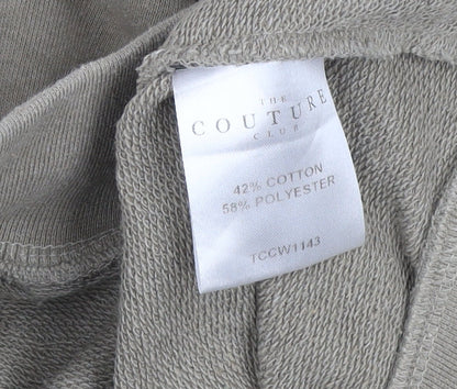 The Couture Club Men's Beige XS Relaxed Pullover Hoodie